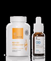 CBD Olaj 500 mg + K2+D3 kapszula C-vitaminnal