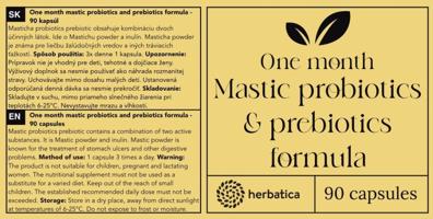 Masticha PROBIOTICS & PREBIOTICS - 90 kapszula - Herbatica